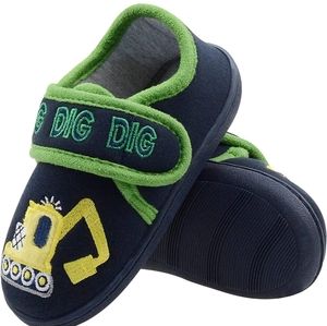 LA PLAGE Boys House Slippers with Cozy Memory Foam Slip On Camo House Shoes